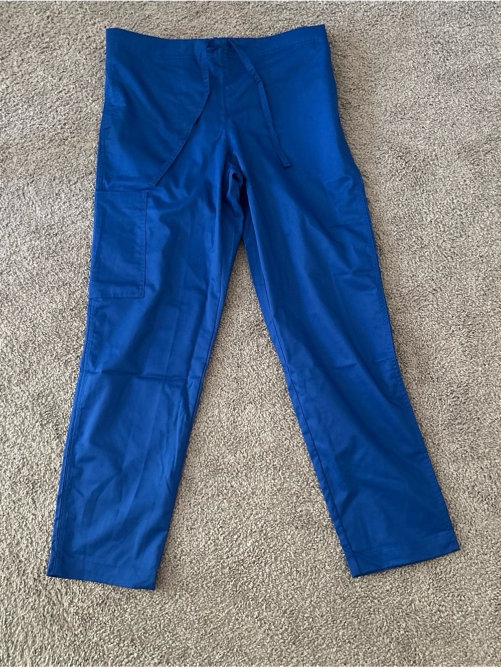Royal Blue Scrub Pants with Drawstring Waist